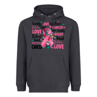 Smoke breast cancer ribbons with cancer words Heavyweight Hoodie - AdoDesignShop