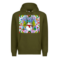 Army Green Chillin Snow Premium Hoodie - CowhideDigitalArt