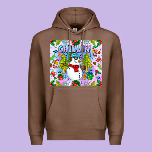Chillin Snow Premium Hoodie Designed By Cowhidedigitalart