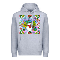 Heather Grey Chillin Snow Premium Hoodie - CowhideDigitalArt
