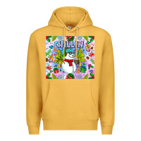 Mustard Chillin Snow Premium Hoodie - CowhideDigitalArt