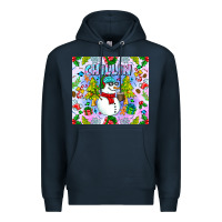 Navy Chillin Snow Premium Hoodie - CowhideDigitalArt