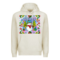 Oatmeal Heather Chillin Snow Premium Hoodie - CowhideDigitalArt