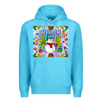 Ocean Blue Chillin Snow Premium Hoodie - CowhideDigitalArt