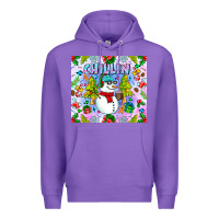 Purple Chillin Snow Premium Hoodie - CowhideDigitalArt