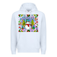 White Chillin Snow Premium Hoodie - CowhideDigitalArt