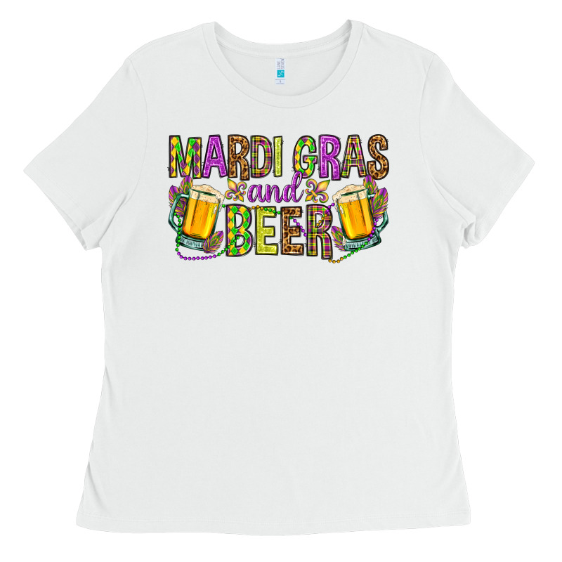 Mardi Gras And Beer Hjf Ladies Tee by HowdyJamesFarm | Teevron