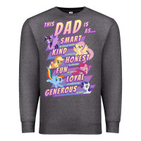 Charcoal Heather My Little Pony Father's Day Group Shot This Dad Is Premium Sweatshirt - longCreatives