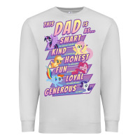 Dove Grey My Little Pony Father's Day Group Shot This Dad Is Premium Sweatshirt - longCreatives