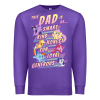 Purple My Little Pony Father's Day Group Shot This Dad Is Premium Sweatshirt - longCreatives