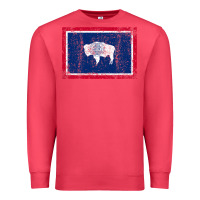 Cardinal State of Wyoming Flag Fun Vintage Retro Fall Hiking Premium Sweatshirt - longCreatives