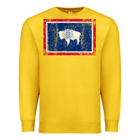 Lemon State of Wyoming Flag Fun Vintage Retro Fall Hiking Premium Sweatshirt - longCreatives