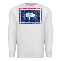 Oatmeal Heather State of Wyoming Flag Fun Vintage Retro Fall Hiking Premium Sweatshirt - longCreatives