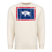 Sandshell State of Wyoming Flag Fun Vintage Retro Fall Hiking Premium Sweatshirt - longCreatives