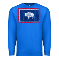 True Royal State of Wyoming Flag Fun Vintage Retro Fall Hiking Premium Sweatshirt - longCreatives