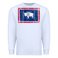 White State of Wyoming Flag Fun Vintage Retro Fall Hiking Premium Sweatshirt - longCreatives