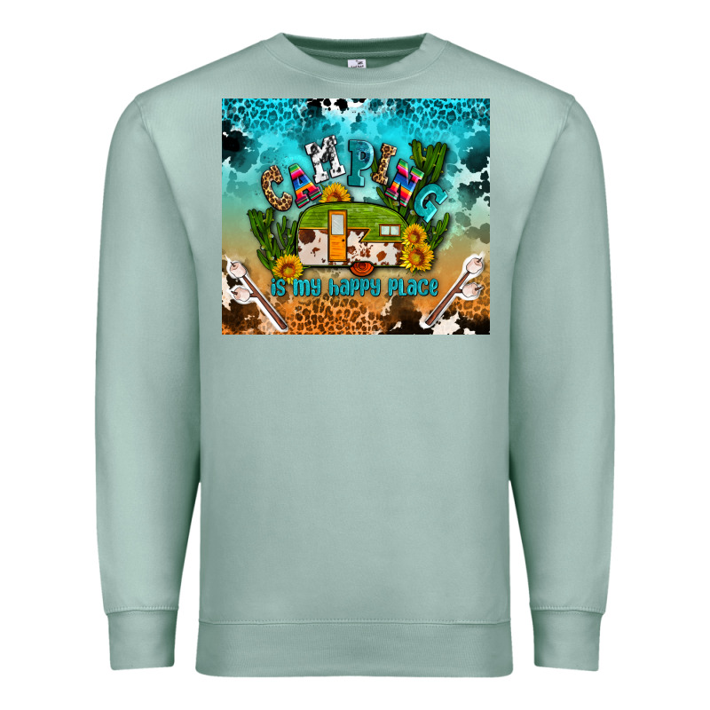 Camping Is My Happy Place Premium Sweatshirt by AdoDesignShop | Teevron