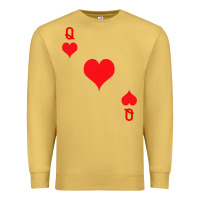 Antique Gold Queen Of Hearts  Playing Card   Halloween Costume Premium Sweatshirt - longCreatives