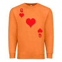 Carrot Queen Of Hearts  Playing Card   Halloween Costume Premium Sweatshirt - longCreatives