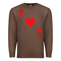 Chestnut Queen Of Hearts  Playing Card   Halloween Costume Premium Sweatshirt - longCreatives