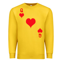 Lemon Queen Of Hearts  Playing Card   Halloween Costume Premium Sweatshirt - longCreatives
