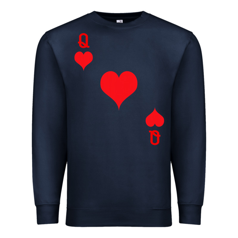 Queen Of Hearts  Playing Card   Halloween Costume Premium Sweatshirt by longCreatives | Teevron