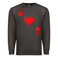 Smoke Queen Of Hearts  Playing Card   Halloween Costume Premium Sweatshirt - longCreatives