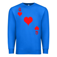 True Royal Queen Of Hearts  Playing Card   Halloween Costume Premium Sweatshirt - longCreatives