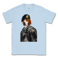 Dusty Blue Pet Portraits, Custom Pet Portraits, Renaissance Pet Portraits, Custom Classic Tee - RanaPortraitStore