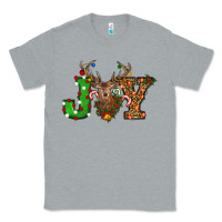Heather Grey Christmas Joy Reindeer Classic Tee - RanaPortraitStore