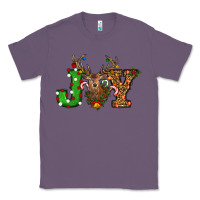 Lavender Christmas Joy Reindeer Classic Tee - RanaPortraitStore