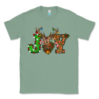 Sage Christmas Joy Reindeer Classic Tee - RanaPortraitStore