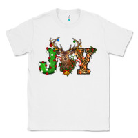 White Christmas Joy Reindeer Classic Tee - RanaPortraitStore