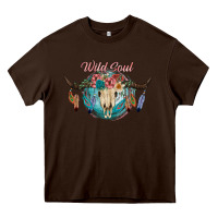 Chocolate Brown Wild Soul Heavy Core Tee - JahusDesignShop