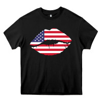 Black American lip Heavy Core Tee - Bettercallsaul