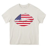 Cream American lip Heavy Core Tee - Bettercallsaul