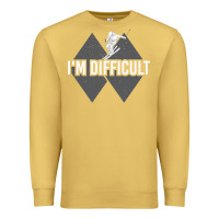 Antique Gold I'm Difficult Double Black Diamond Skiing Premium Sweatshirt - longCreatives