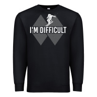 Black I'm Difficult Double Black Diamond Skiing Premium Sweatshirt - longCreatives