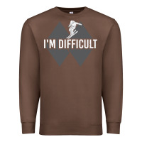 Chestnut I'm Difficult Double Black Diamond Skiing Premium Sweatshirt - longCreatives