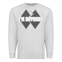Dove Grey I'm Difficult Double Black Diamond Skiing Premium Sweatshirt - longCreatives