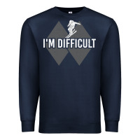 Navy I'm Difficult Double Black Diamond Skiing Premium Sweatshirt - longCreatives