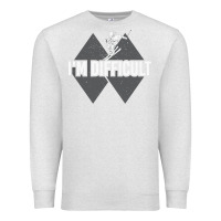 Oatmeal Heather I'm Difficult Double Black Diamond Skiing Premium Sweatshirt - longCreatives