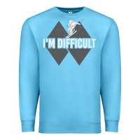 Ocean Blue I'm Difficult Double Black Diamond Skiing Premium Sweatshirt - longCreatives