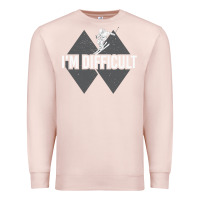 Pale Pink I'm Difficult Double Black Diamond Skiing Premium Sweatshirt - longCreatives