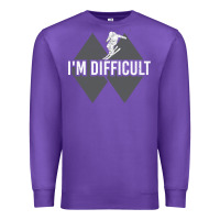 Purple I'm Difficult Double Black Diamond Skiing Premium Sweatshirt - longCreatives