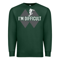 Sports Green I'm Difficult Double Black Diamond Skiing Premium Sweatshirt - longCreatives
