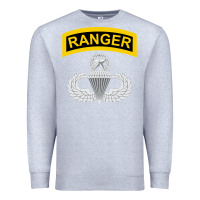 Heather Grey Ranger and Airborne Master Premium Sweatshirt - longCreatives