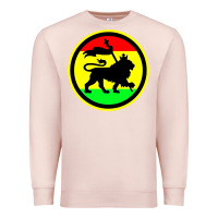 Pale Pink Rasta Lion Premium Sweatshirt - longCreatives