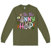 Army Green Do the bunny hop Easter Long Sleeve Tee - OliviaCreatesArt