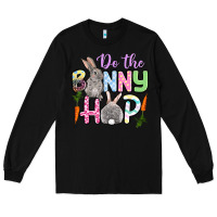 Black Do the bunny hop Easter Long Sleeve Tee - OliviaCreatesArt
